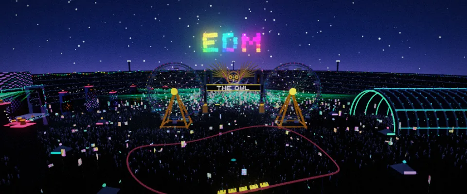 Festival Grounds &mdash; three stages, ferris wheels and a drone show over the grounds